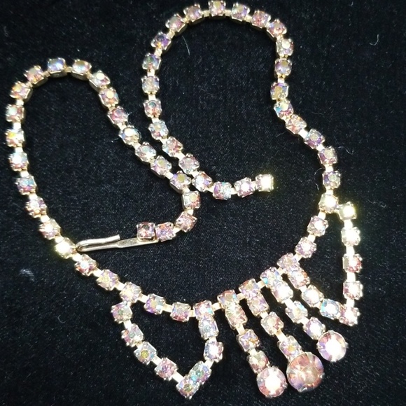 Vintage Jewelry Vintage Ab Rhinestone Choker Necklace Euc Poshmark